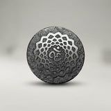 Schungit Rundstein 3 cm – Naturstein mit Gravur – Dekorationsstein